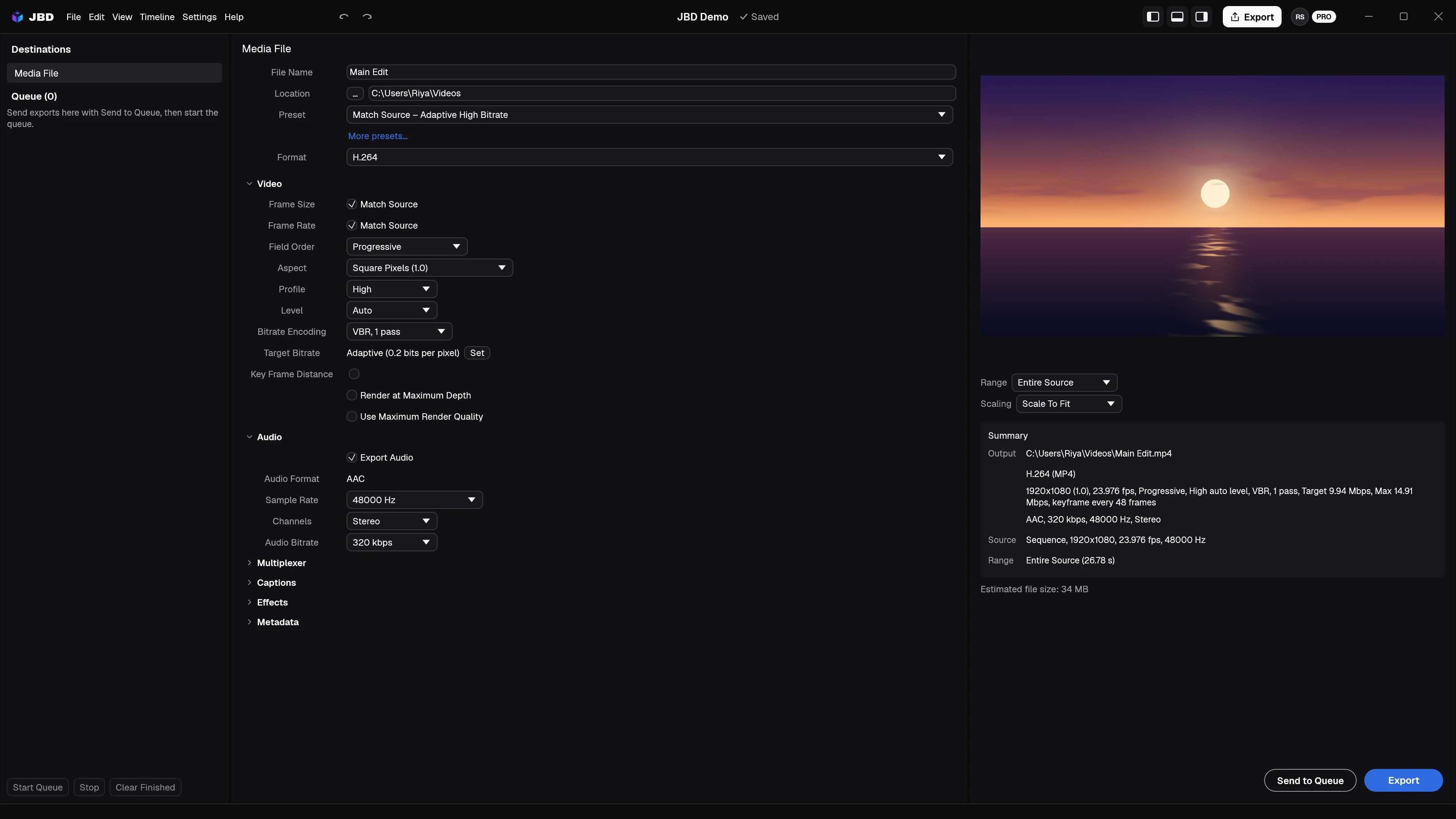 Exporting from JBD